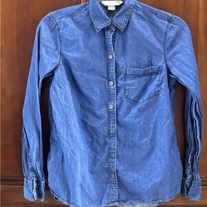 Old Navy Women's Blue Button Down Shirt